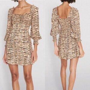 Faithful the Brand Ira Tiger Print Mini Dress SIZE 6